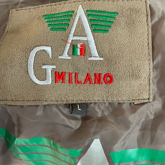 Suede Leather Bomber Jacket GA Milano Made in Italy Men’s Large - Picture 8 of 16